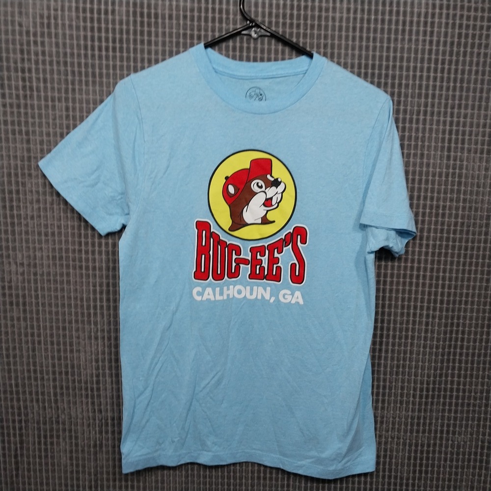 Buc-ee's T-Shirt Calhoun GA Graphic Logo Small Blue
